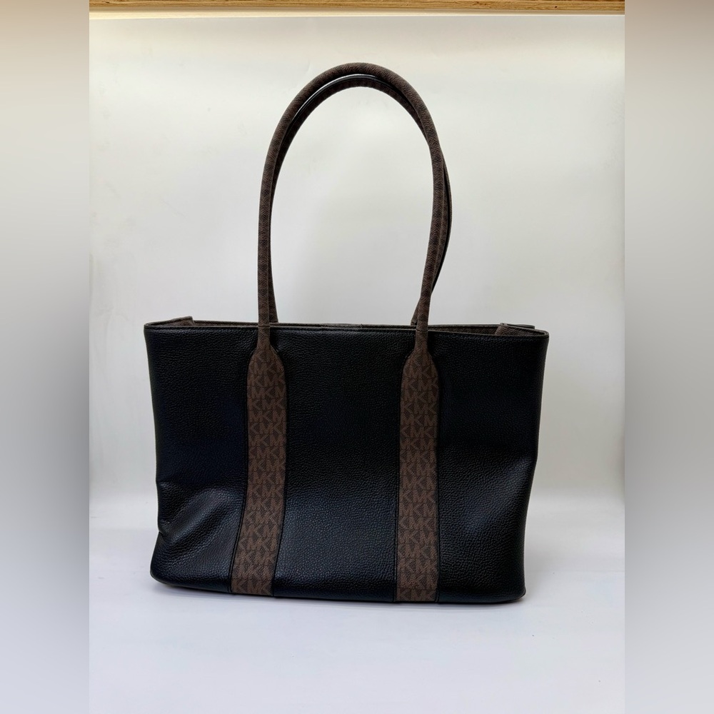 Michael Kors Jet Set Large East West Tote – Black/Brown‎ Signature - Picture 2 of 9